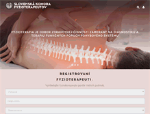 Tablet Screenshot of komorafyzioterapeutov.sk
